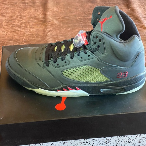 NIKE AIR JORDAN 5 RETRO RAGING BULL BLACK OG sz12 main image 11